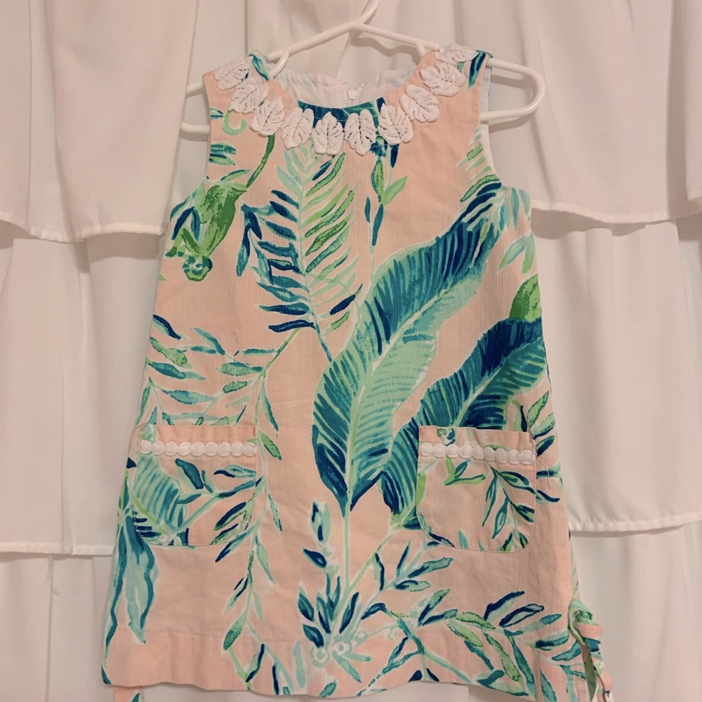 Pink and leaf 3t Lilly Pulitzer dress